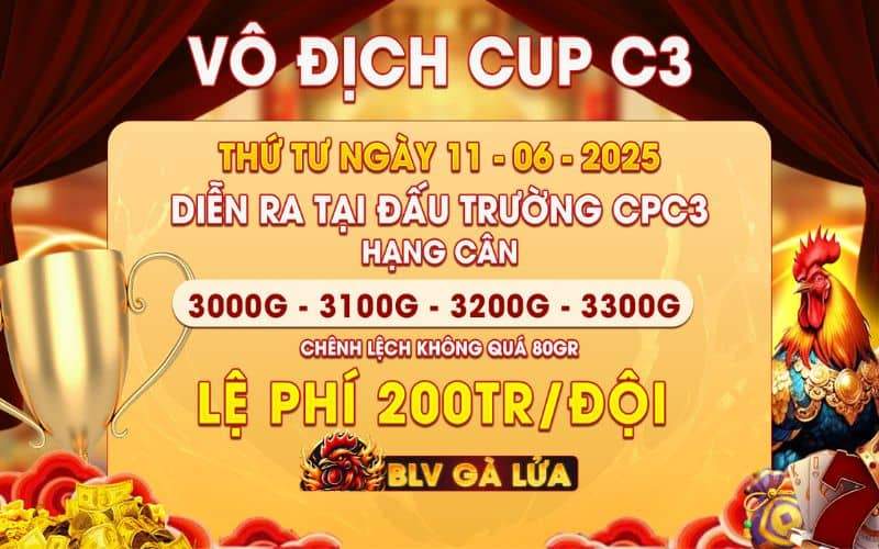 Giải Vô Địch Cup CPC3 Ngày 11/06/2025 Giải Vô Địch Cup CPC3 Ngày 11/06/2025