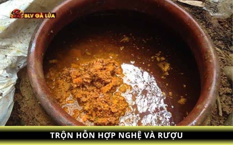 Pha hỗn hợp nghệ và rượu